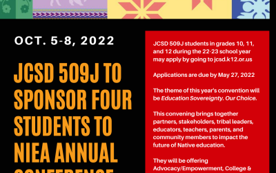 Jefferson County School District 509J sponsoring up to four students to attend NIEA Conference